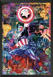 Captain america - street art tableau