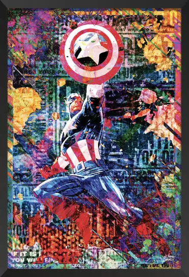 Captain america - street art tableau