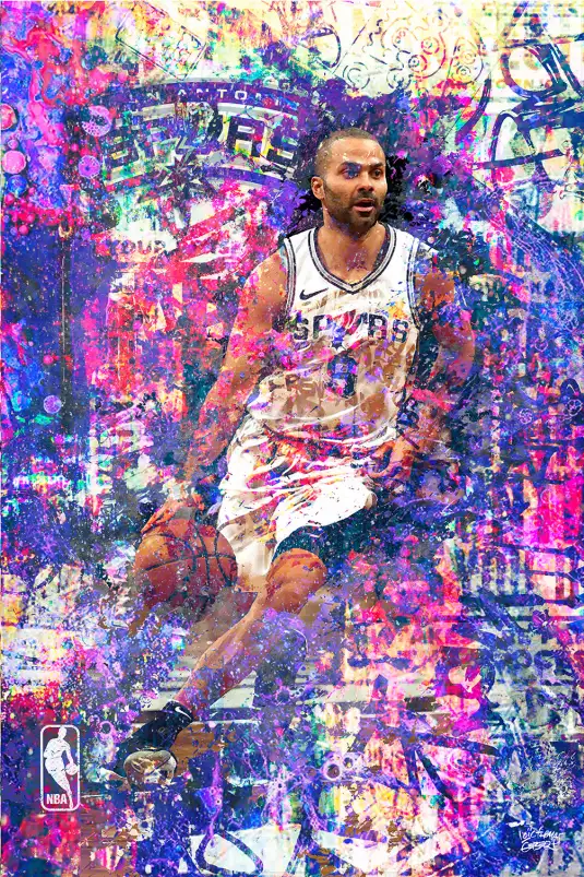 Tony parker 09 - street art tableau