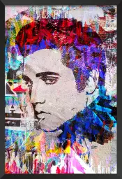 Elvis presley cut papers - street art tableau