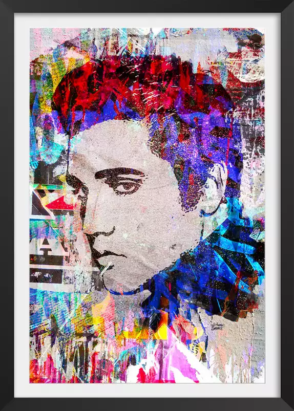 Elvis presley cut papers - street art tableau