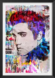 Elvis presley cut papers - street art tableau