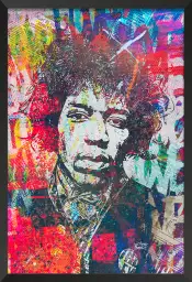 Jimmy hendrix psyché - street art tableau