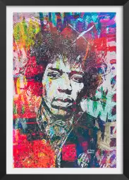 Jimmy hendrix psyché - street art tableau