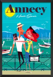 Le pont des amours Annecy - poster les alpes