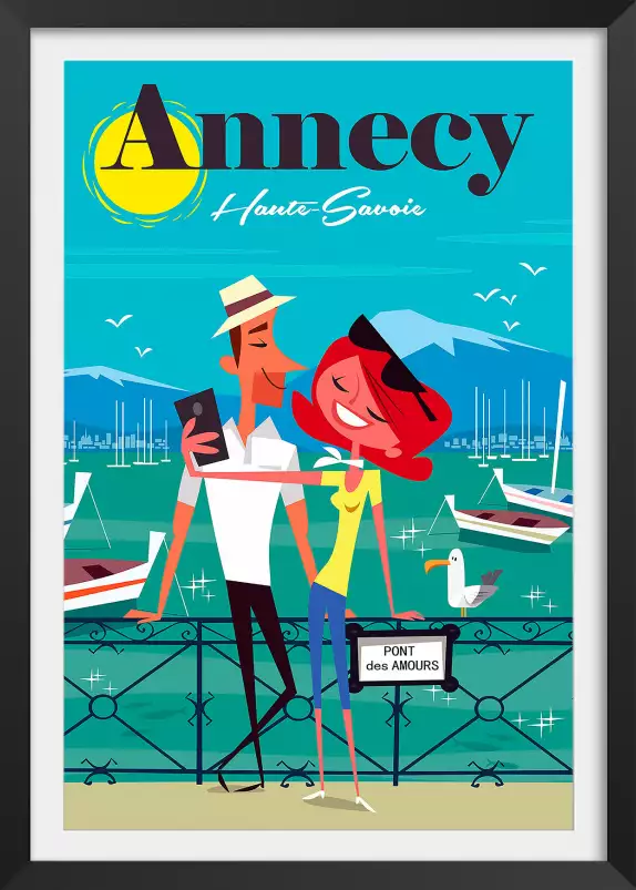 Le pont des amours Annecy - poster les alpes