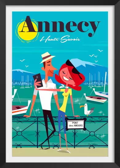 Le pont des amours Annecy - poster les alpes