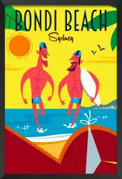 Surf à Bondi Beach - poster du monde