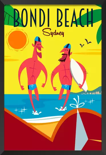 Surf à Bondi Beach - poster du monde