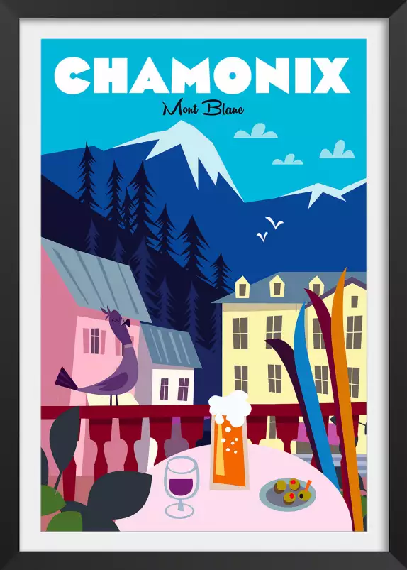 Chamonix Mont Blanc - poster les alpes