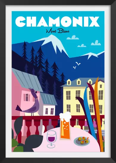 Chamonix Mont Blanc - poster les alpes