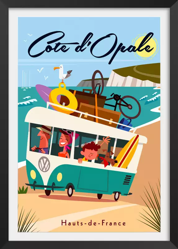 Road Trip sur la Côte d'Opale - affiche bretagne