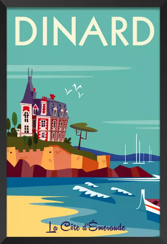 Voyage à dinard - poster de la bretagne