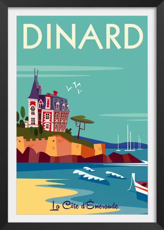 Voyage à dinard - poster de la bretagne