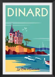 Voyage à dinard - poster de la bretagne