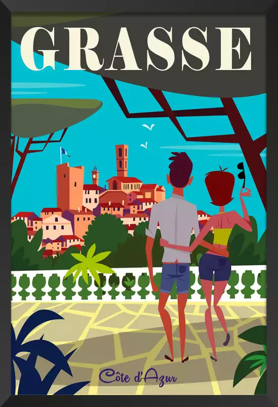 Voyage à Grasse - affiche cote d azur