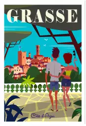 Voyage à Grasse - affiche cote d azur