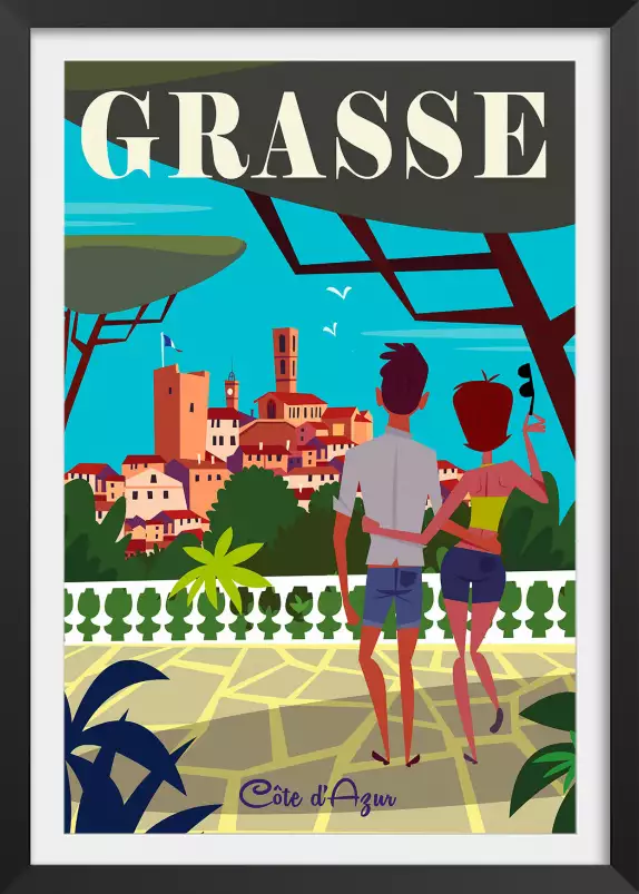 Voyage à Grasse - affiche cote d azur