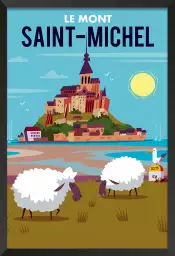 Balade au Mont Saint Michel - affiche bretagne