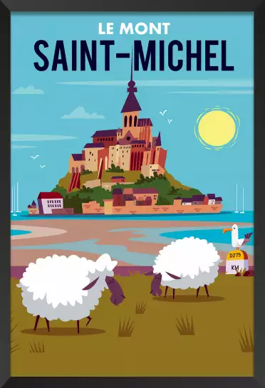 Balade au Mont Saint Michel - affiche bretagne