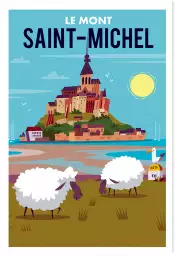 Balade au Mont Saint Michel - affiche bretagne