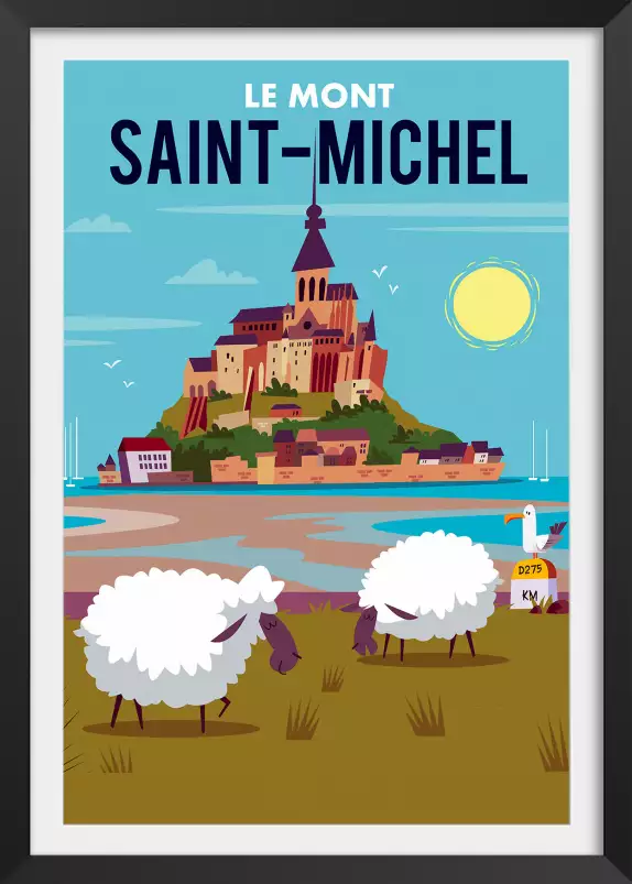 Balade au Mont Saint Michel - affiche bretagne