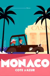 Voyage à Monaco - affiche cote d azur