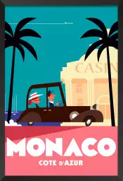 Voyage à Monaco - affiche cote d azur