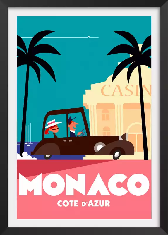 Voyage à Monaco - affiche cote d azur