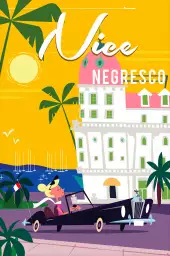 Vacances à Nice - affiche cote d azur