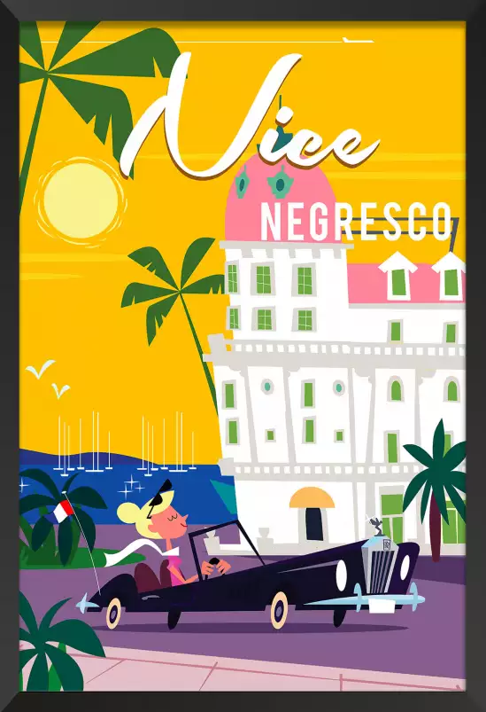 Vacances à Nice - affiche cote d azur