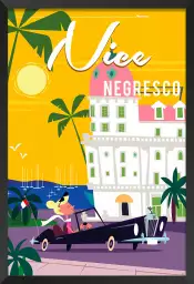 Vacances à Nice - affiche cote d azur