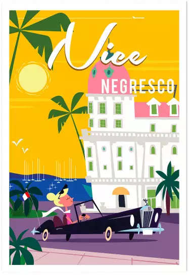 Vacances à Nice - affiche cote d azur