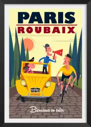 Course Paris, Roubaix - poster humouristique