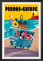 Road Trip à Perros Guirec - affiche bretagne