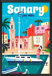 Vacances à Sanary - affiche cote d azur