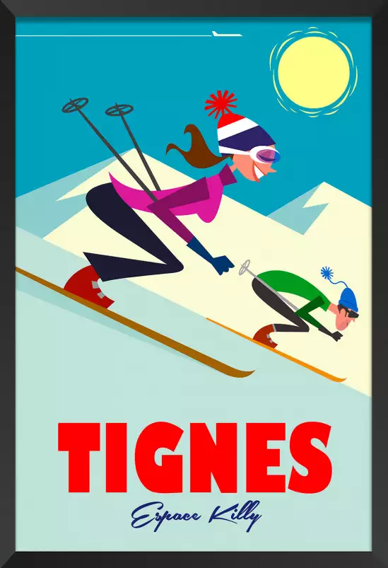 Ski à Tignes - poster les alpes