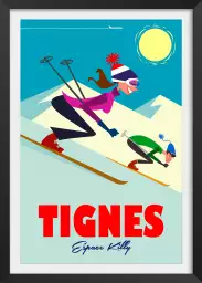 Ski à Tignes - poster les alpes