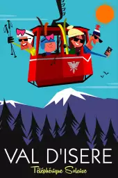 Ski à Val D'Isère - poster les alpes