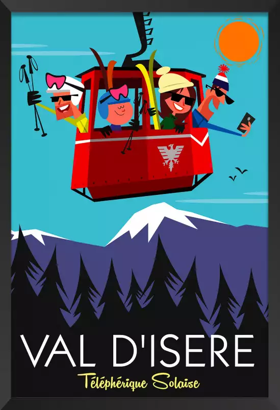 Ski à Val D'Isère - poster les alpes