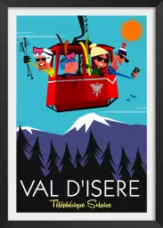 Ski à Val D'Isère - poster les alpes