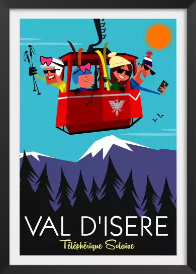 Ski à Val D'Isère - poster les alpes