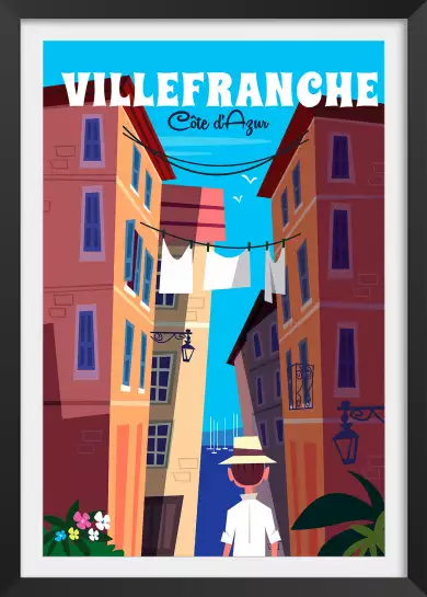 Voyage à Villefranche Sur Mer - poster cote d'azur