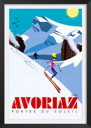 Avoriaz 1800 Porte du soleil - affiche les alpes