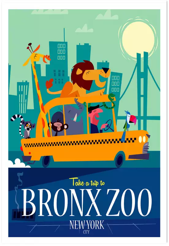 Bronx Zoo - poster de new york