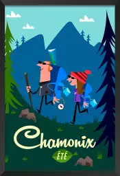 Rando à chamonix - poster les alpes