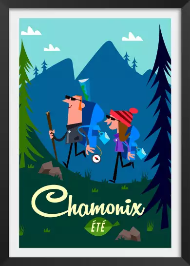 Rando à chamonix - poster les alpes