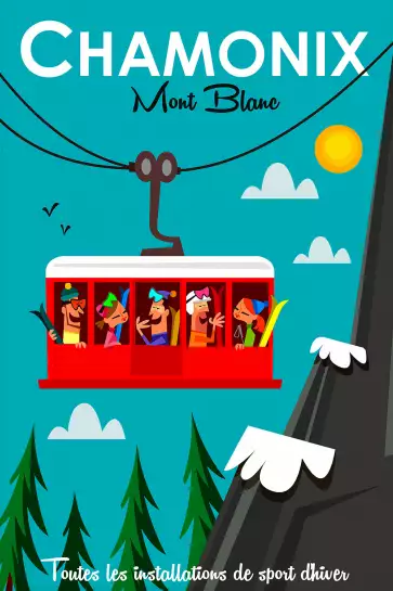 Téléphérique de l' Aiguille du Midi - poster les alpes