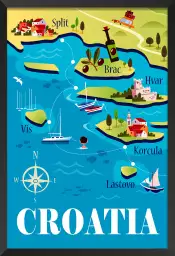 Les Iles de Croatie - poster du monde