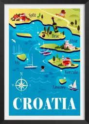 Les Iles de Croatie - poster du monde